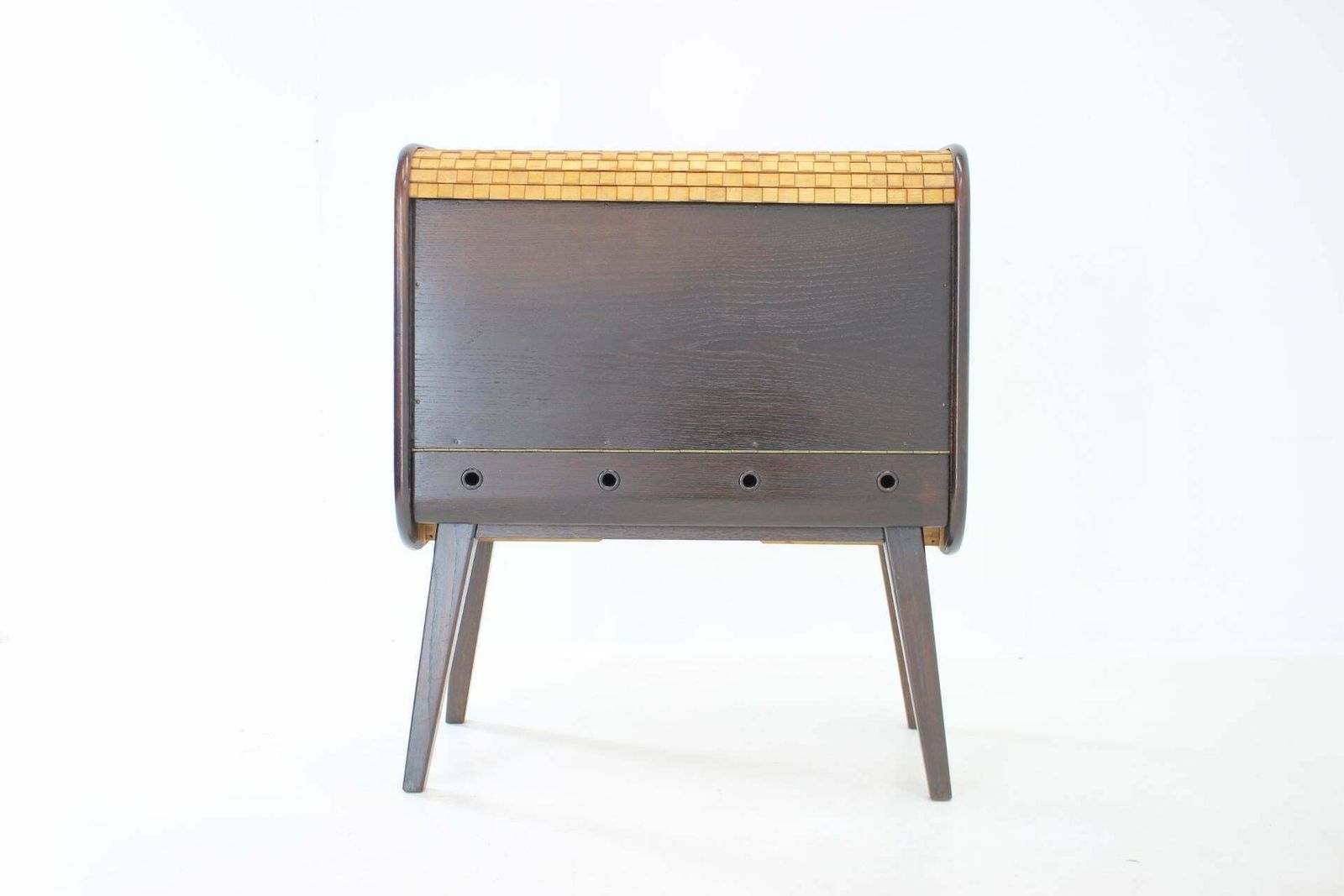 1950s Rare Wooden Bar Cabinet, Czechoslovakia photo Furniture