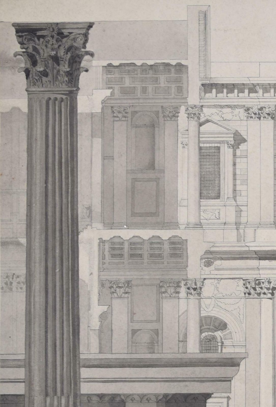 S Clapham St Paul's Cathedral Architectural Watercolour By S Clapham  C. 1950 photo furniture