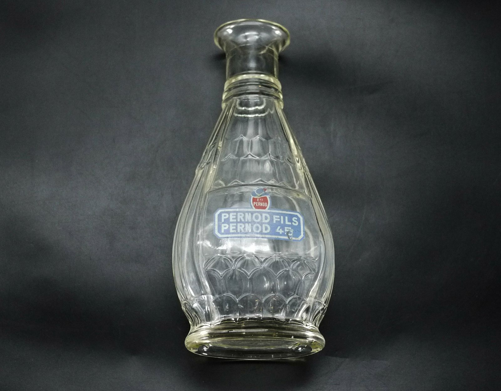1940s French Pernod Fils Glass Water Decanter photo vintage