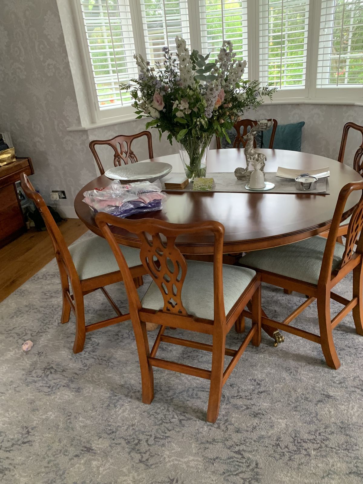 Dining Table And Chairs   Chippendale Style.  Never Used photo buy