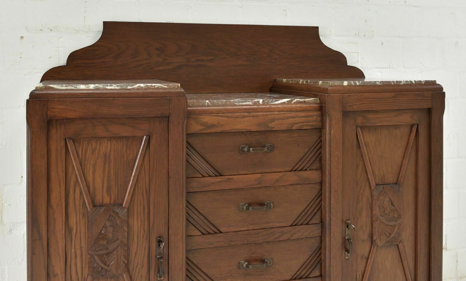 photo furniture Antique! Sideboard Restored Art Deco Around 1925 Oak Chest Of Drawers Sideboard Cabinet