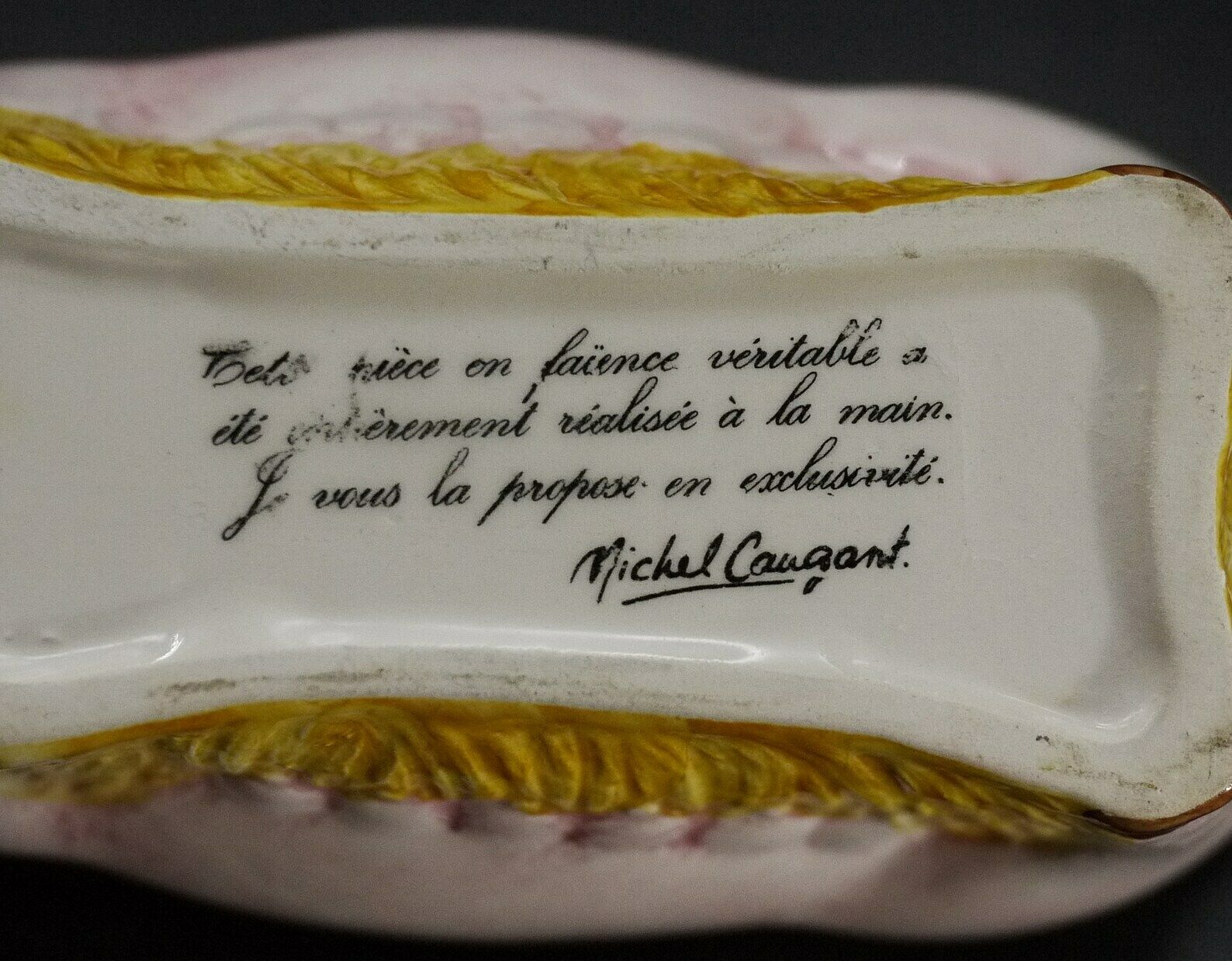 photo vinterior French Ceramic Pig Money Box Terrine By Michel Caugant
