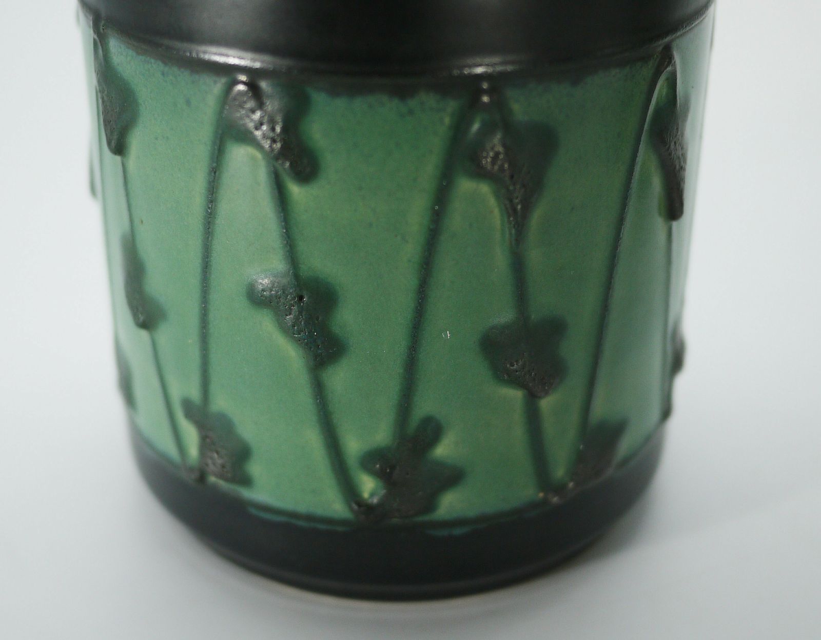Vintage Dümler Breiden Black And Green Vase Pair photo buy
