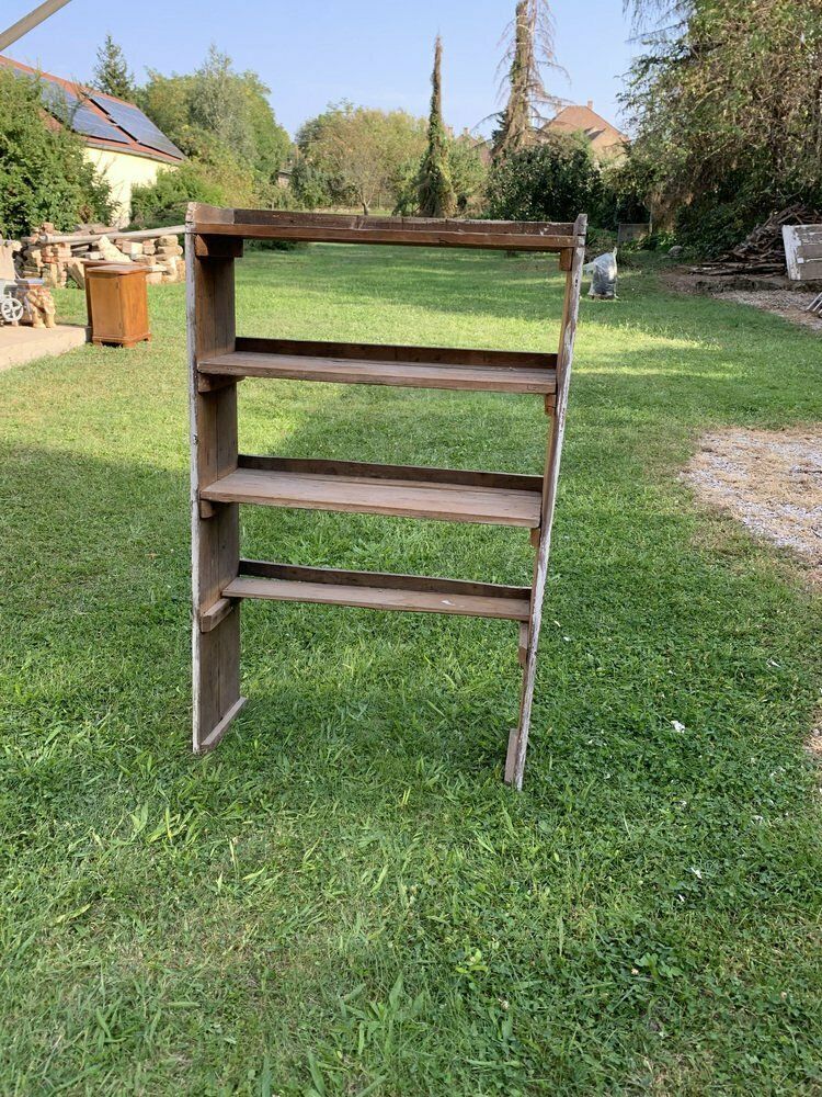 Hungarian Pine Shelf, 1920s, Vintage
