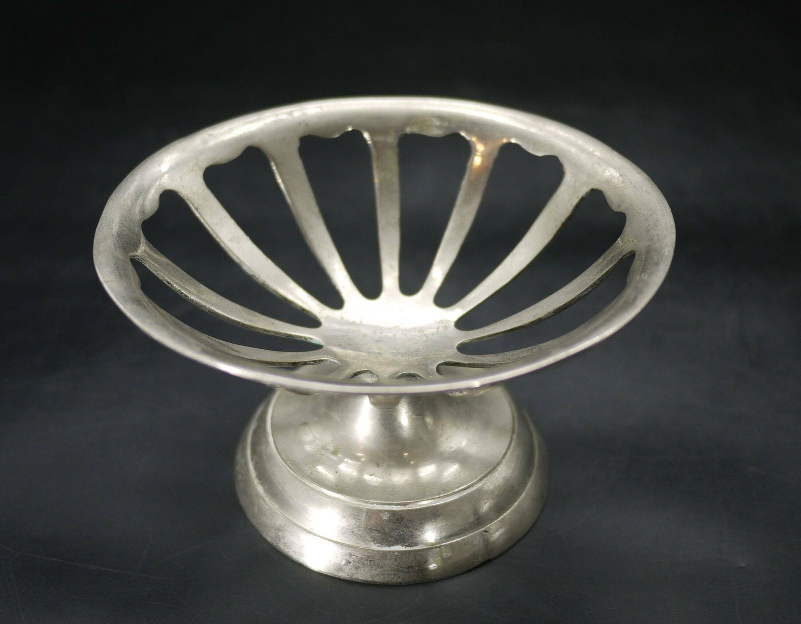 Antique Soap Dish, French Nickel Brass Soap Basket And Sponge Holder, 1920s photo for sale
