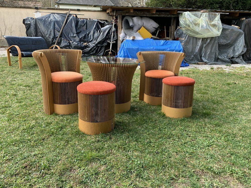 Mid Century Modern Cardboard Set, 2000s, Set Of 5