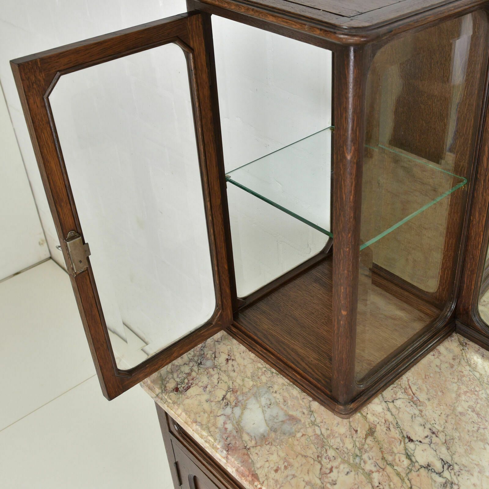 Antique! Display Cabinet K Restored Art Deco Around 1925 Oak Sideboard Buffet photo Furniture