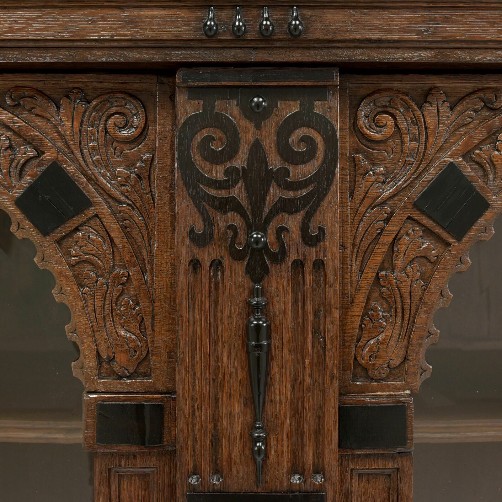 Antique! Large Flemish Display Cabinet Restored Oak Renaissance Baroque photo buy