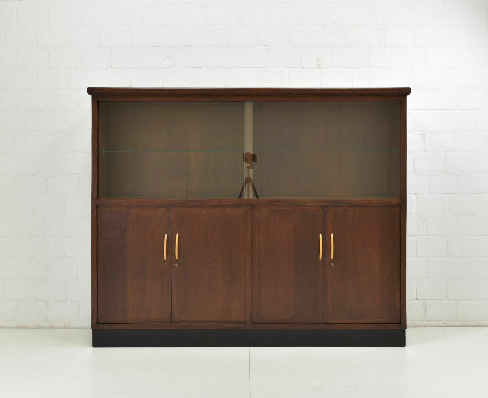 Antique! Display Cabinet K Restored Art Deco / Bauhaus Around 1940 Oak Highboard photo furniture