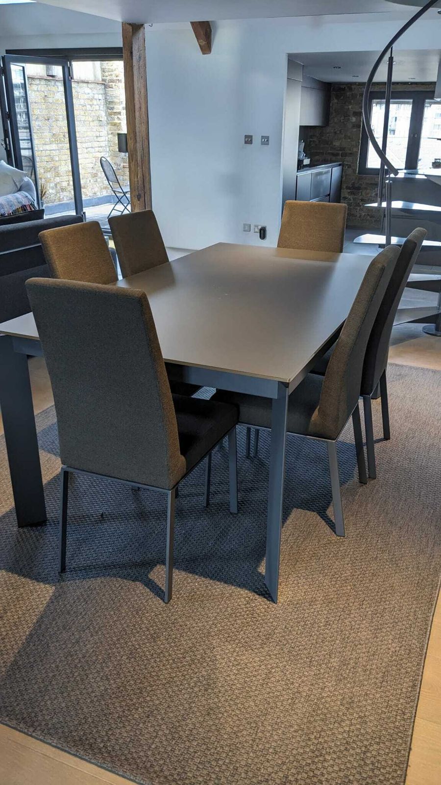 Calligaris Delta Extensible Dining Table (100x180 To 240cm) And 6 Dining Chairs photo vinterior
