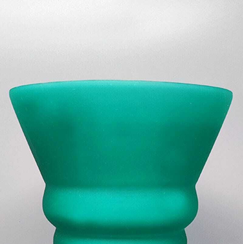 1960s Astonishing Green Vase In Murano Glass By Michielotto photo 351.0