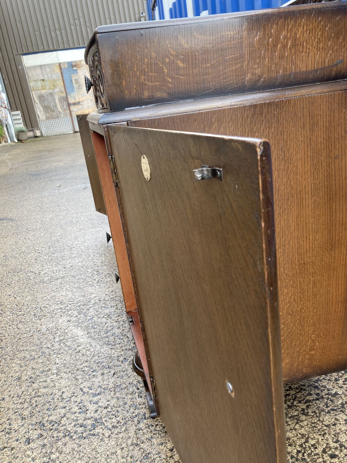 photo furniture Mid Century English Scully Furniture Oak Sideboard