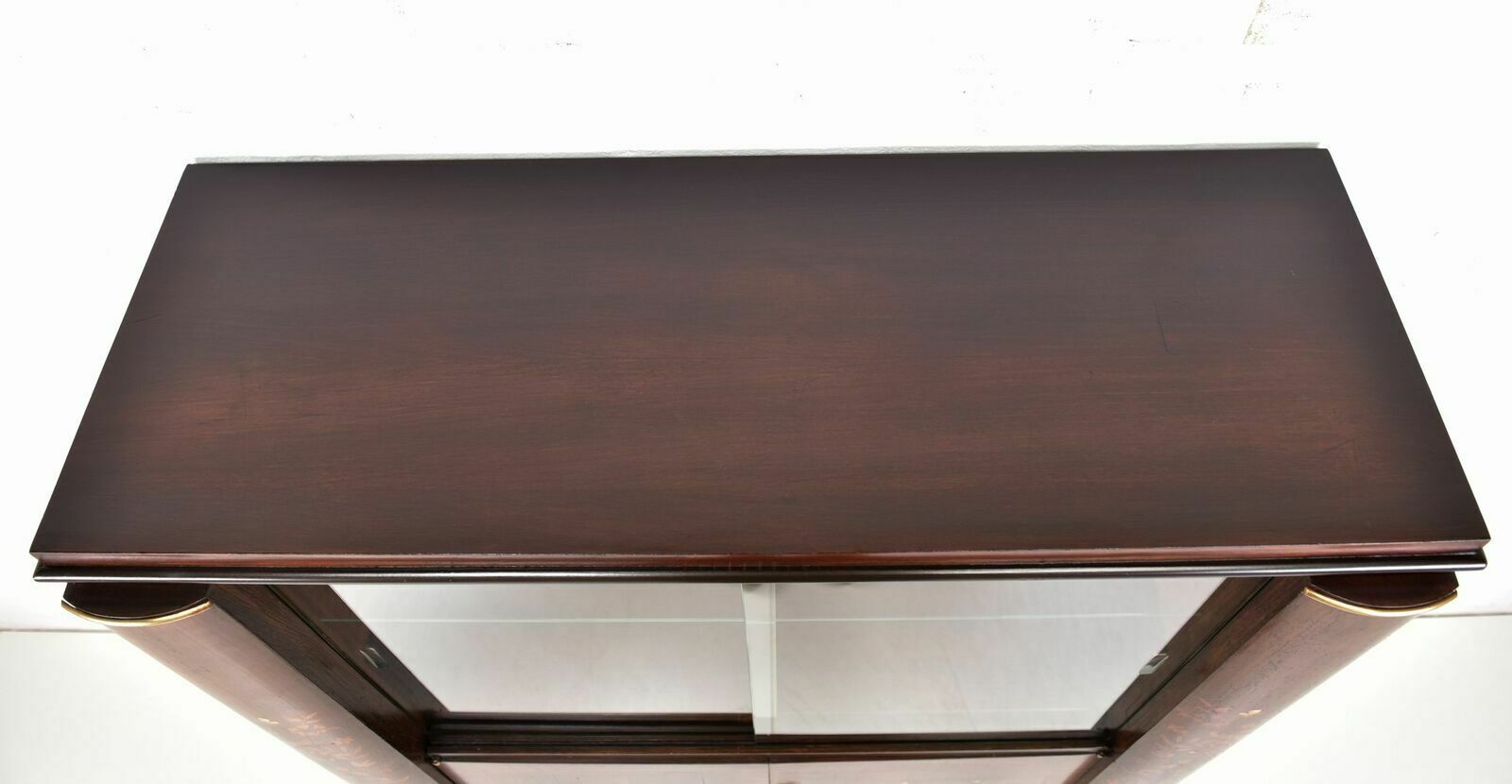 Antique! Display Cabinet Restored Jules Leleu Art Deco Bar Cabinet Mahogany France photo vintage