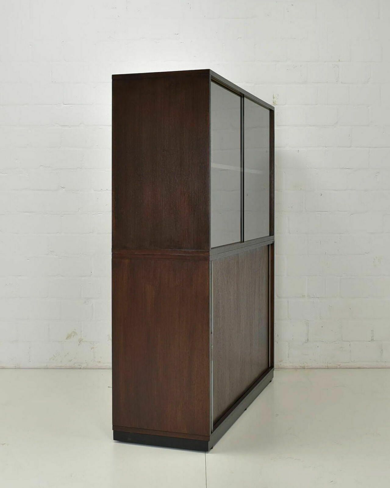 Furniture Filing Cabinet Restored Around 1980 Office Cabinet Sliding Doors Showcase Office Vintage photo