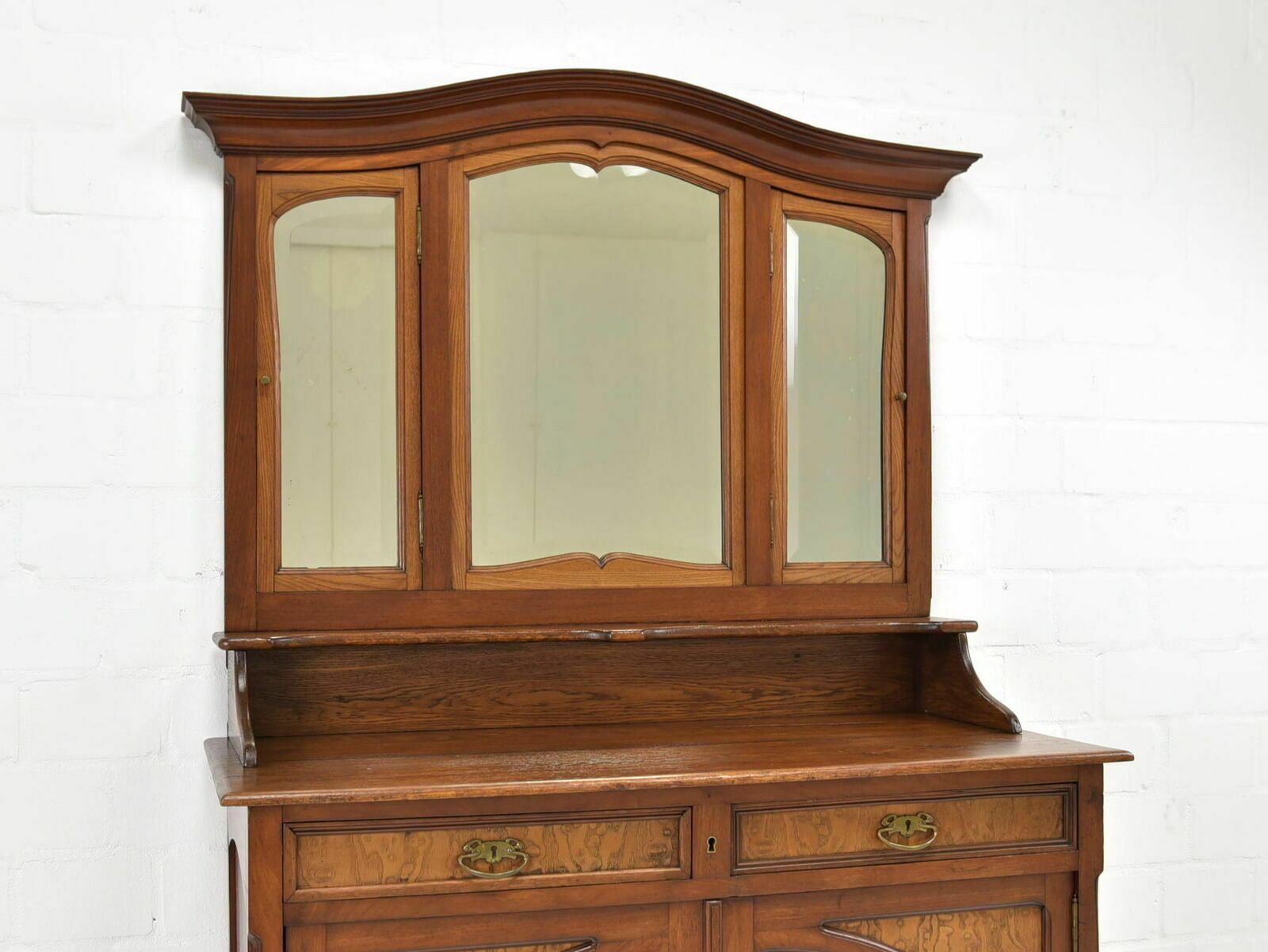 Antique! Mirror Dresser Restored Art Nouveau Art Nouveau Around 1915 Mahogany photo for sale