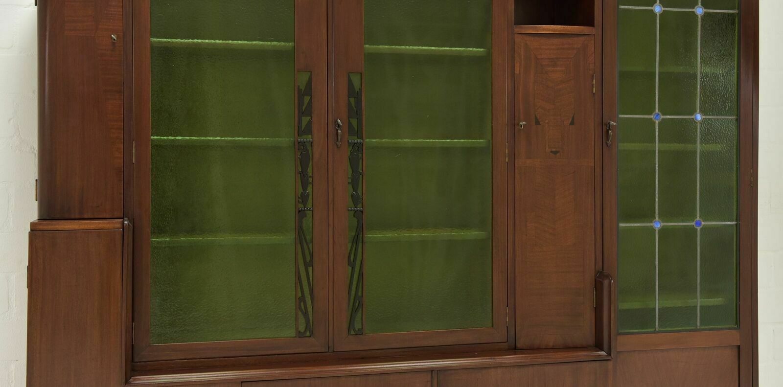 photo furniture Antique! Large Bookcase Restored Art Deco Around 1925 Display Cabinet K Xl