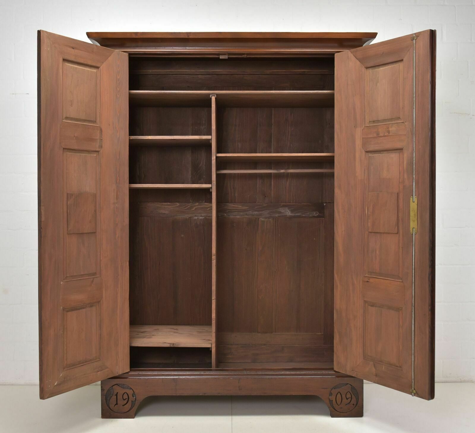 Antique! Hall Cabinet Restored Art Nouveau Gothic 1909 In The Style Of Riemerschmid photo for sale