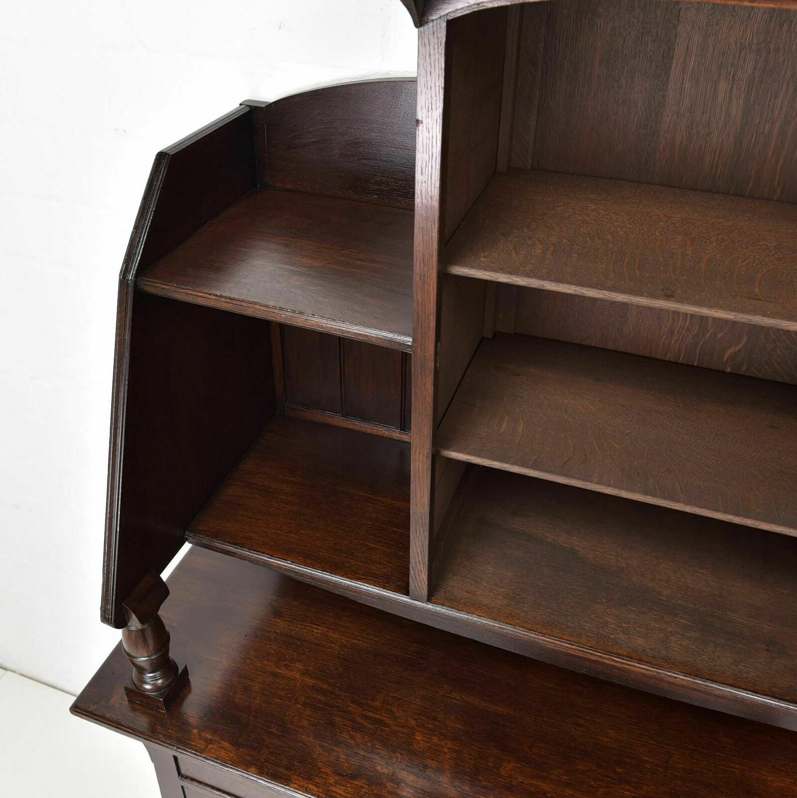 Antique! Buffet Cabinet Restored Art Nouveau Art Nouveau Around 1920, Solid Oak photo 2334.0