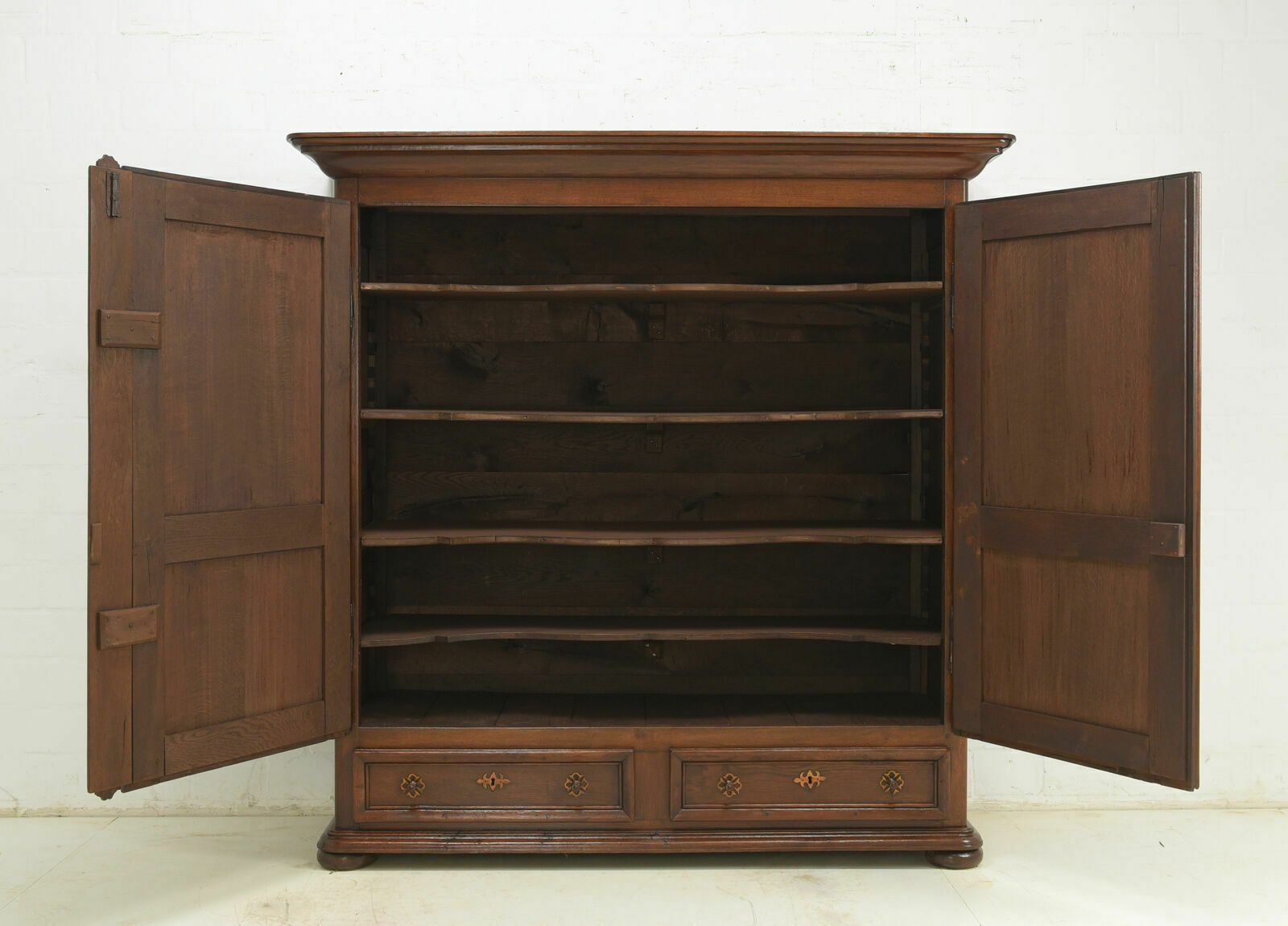 Antique! Oak Cabinet Restored Biedermeier Around 1820 Hall Cabinet Vertiko photo for sale