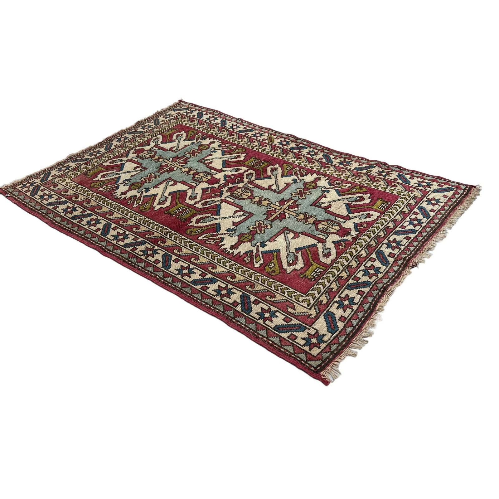 Antique Turkish Kars Kazak Rug, 180x 126 Cm photo for sale