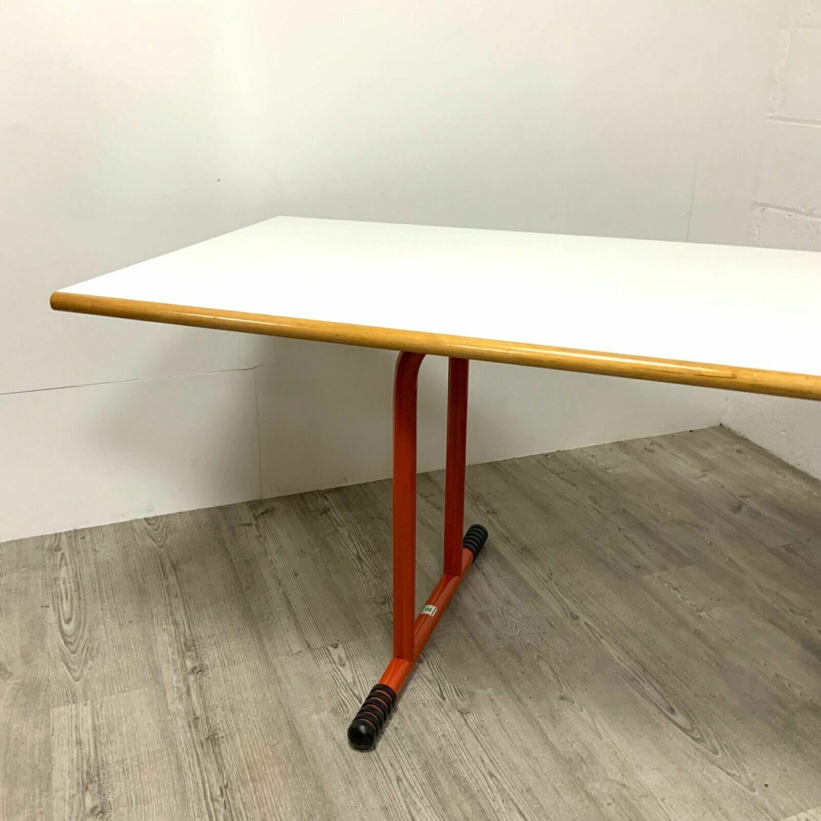 Joe Colombo For Bieffeplast White And Orange Desk Dining Table Italian 1970s Mcm photo for sale