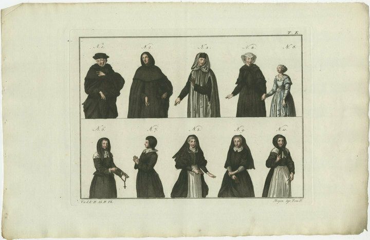Set Of 8 Antique Prints Of Religious Figures And Turks In The Middle Ages photo for sale