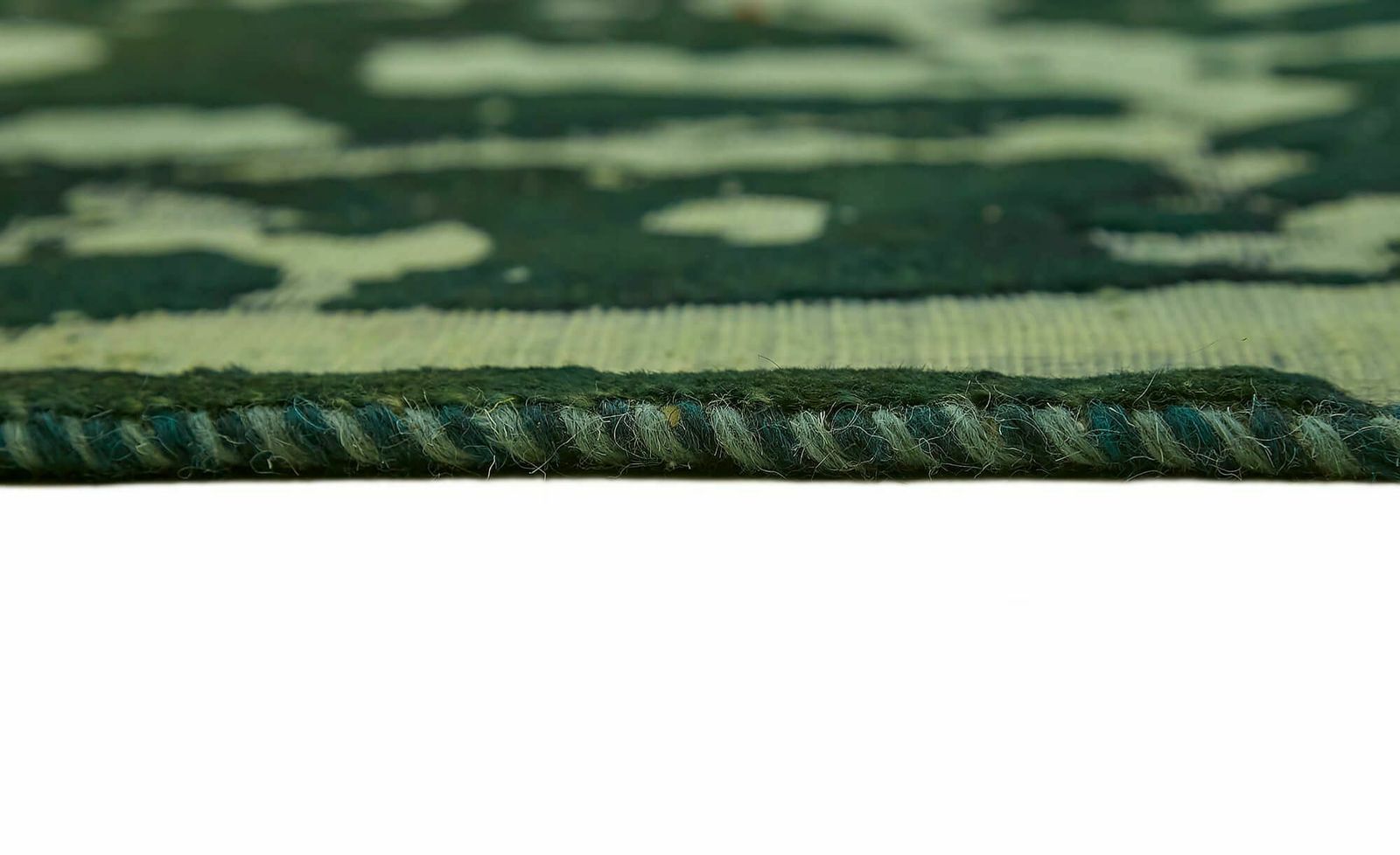 Handmade Green Overdyed Large Area Rug  374 Cm X 262 Cm photo vintage