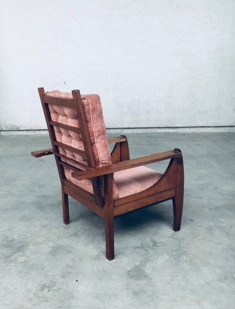 photo vintage Art Deco Dutch Modernism Verstelbare "Grand" Fauteuil, Nederland, Jaren 1920