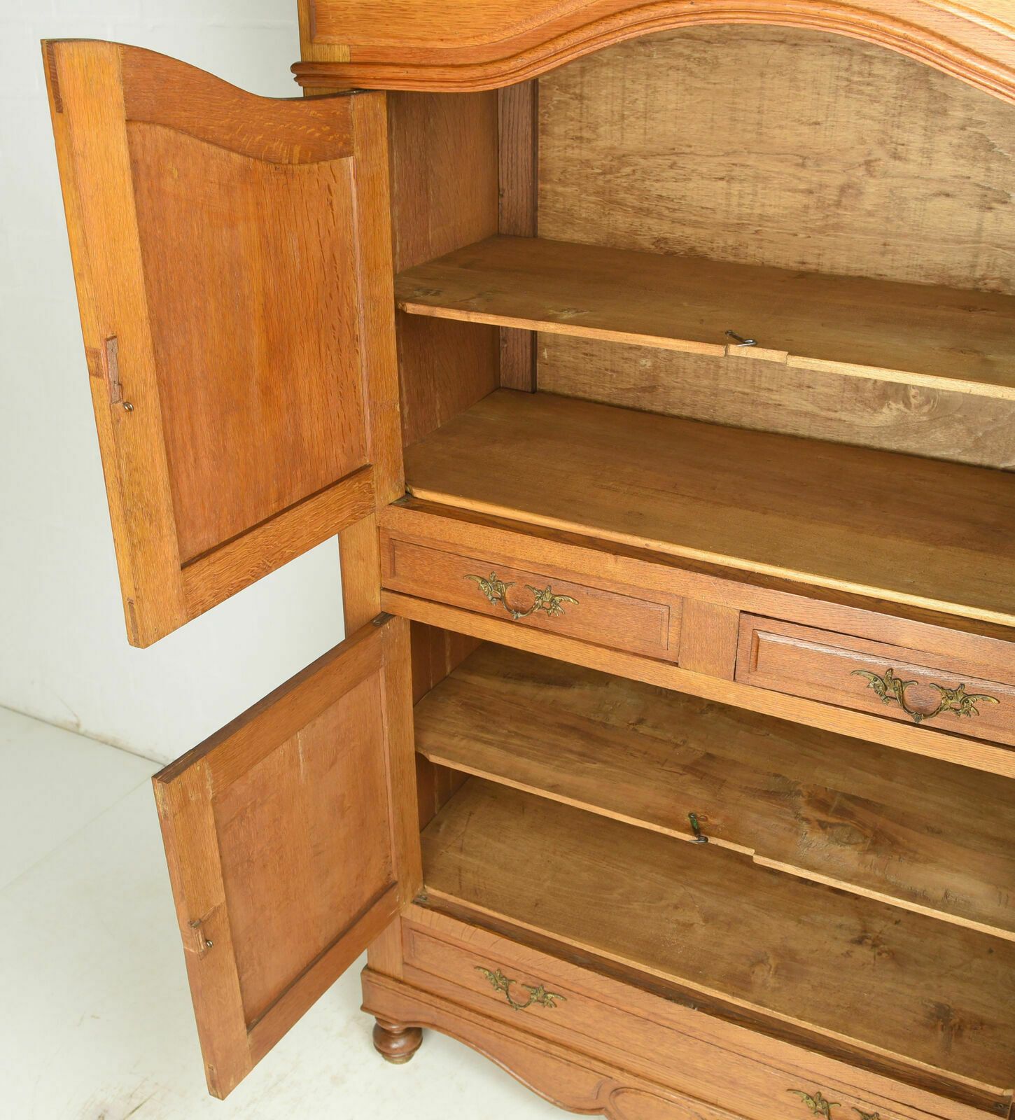 Antique! Vertiko Restored Around 1880 Solid Oak High Chest Of Drawers Oak Cabinet photo Furniture