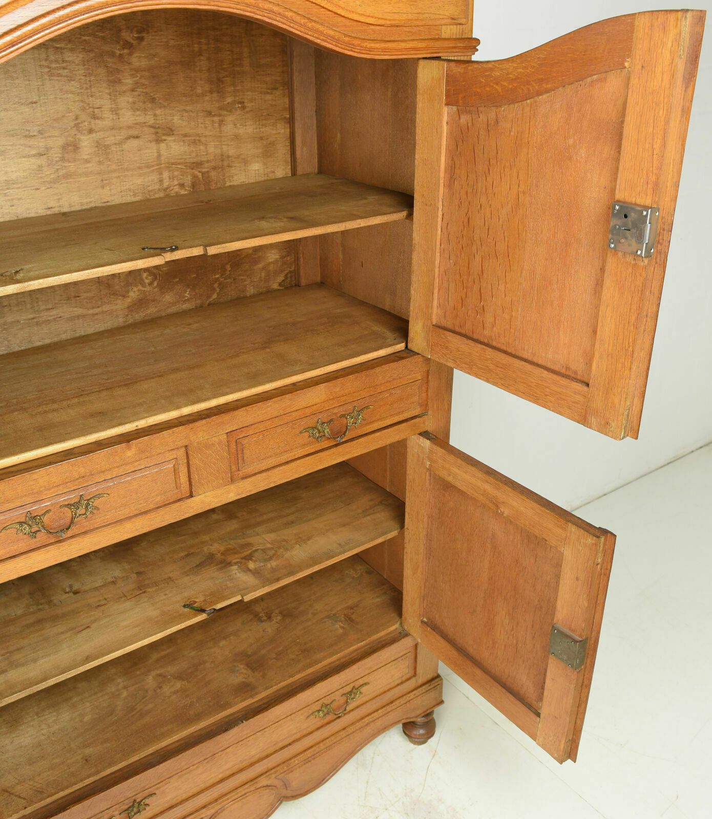 Antique! Vertiko Restored Around 1880 Solid Oak High Chest Of Drawers Oak Cabinet photo 1017.0