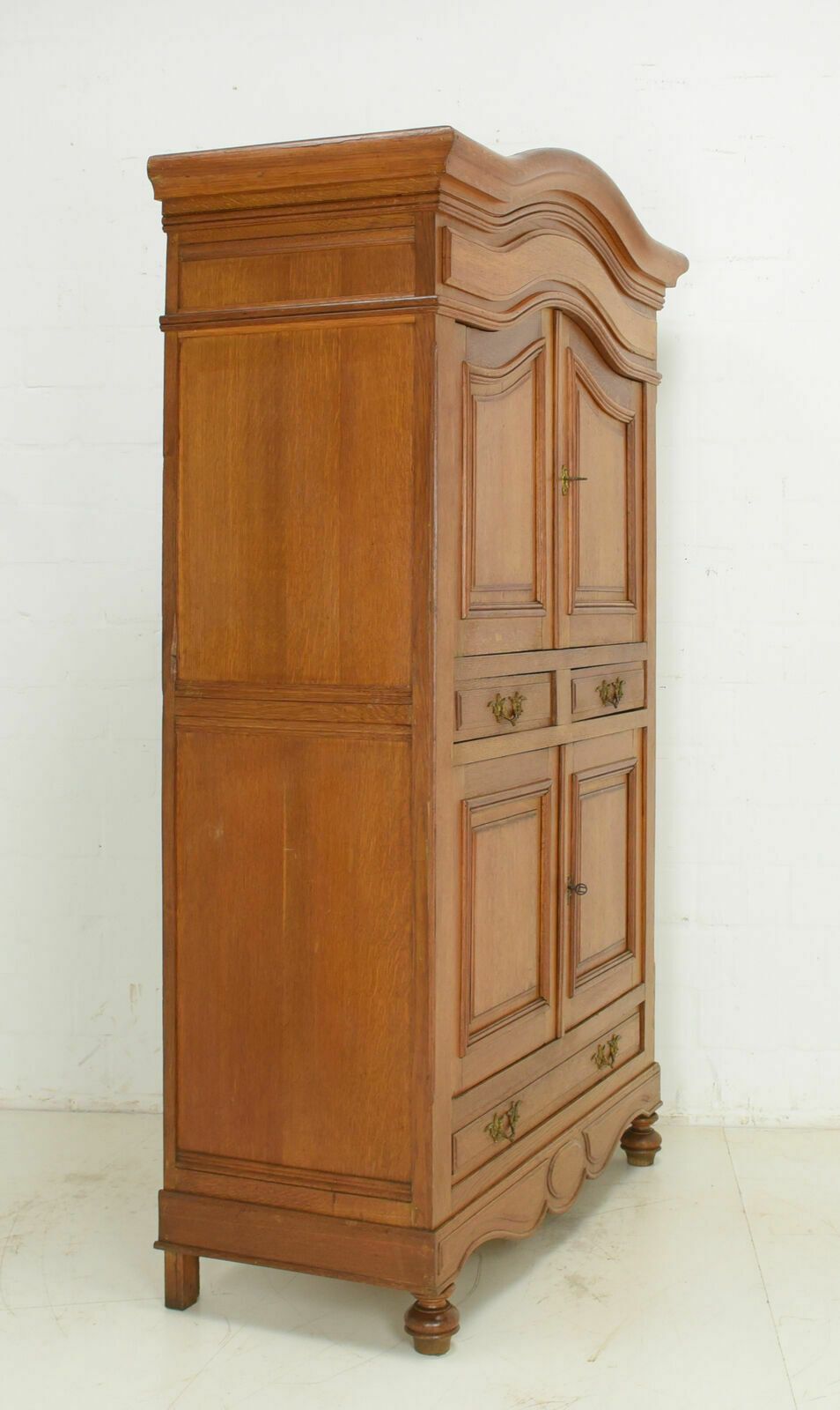 Furniture Antique! Vertiko Restored Around 1880 Solid Oak High Chest Of Drawers Oak Cabinet photo