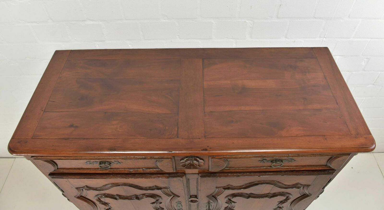 Antique! Sideboard Restored Rococo Louis XV Around 1760 Cherry Wood Sideboard Chest Of Drawers photo vinterior
