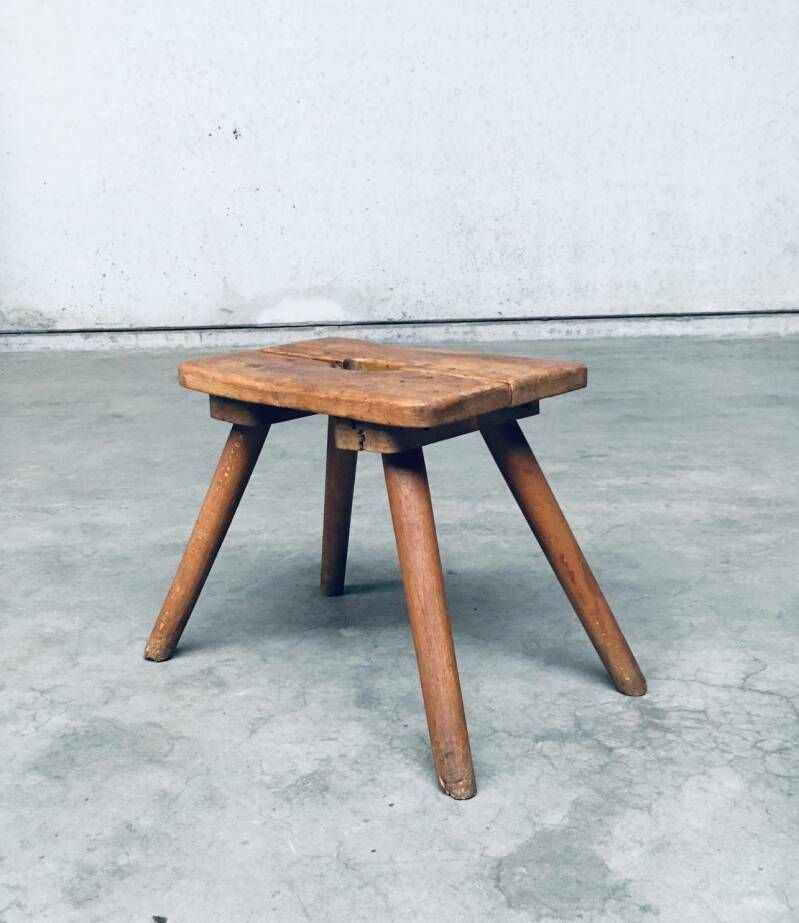 Craftsman Handmade Folk Art Milk Stool, Late 1800's photo buy