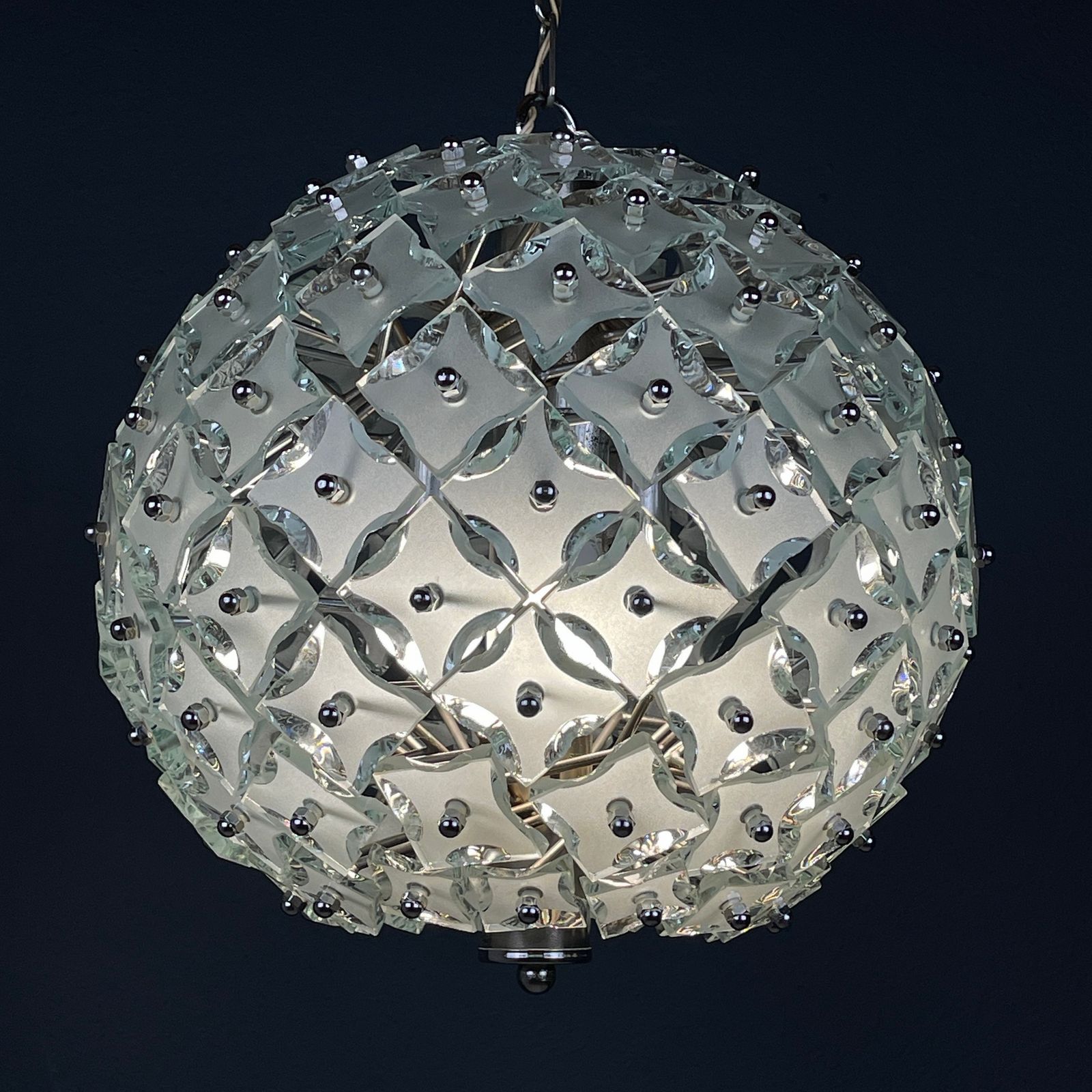 Art Glass Pendant Lamp Sputnik By Fontana Arte Italy 1960s photo buy