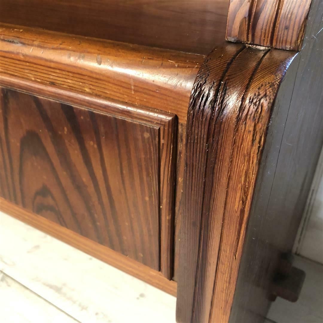 photo for sale Unusual Mid Century Pitch Pine European Dresser In Folk Style
