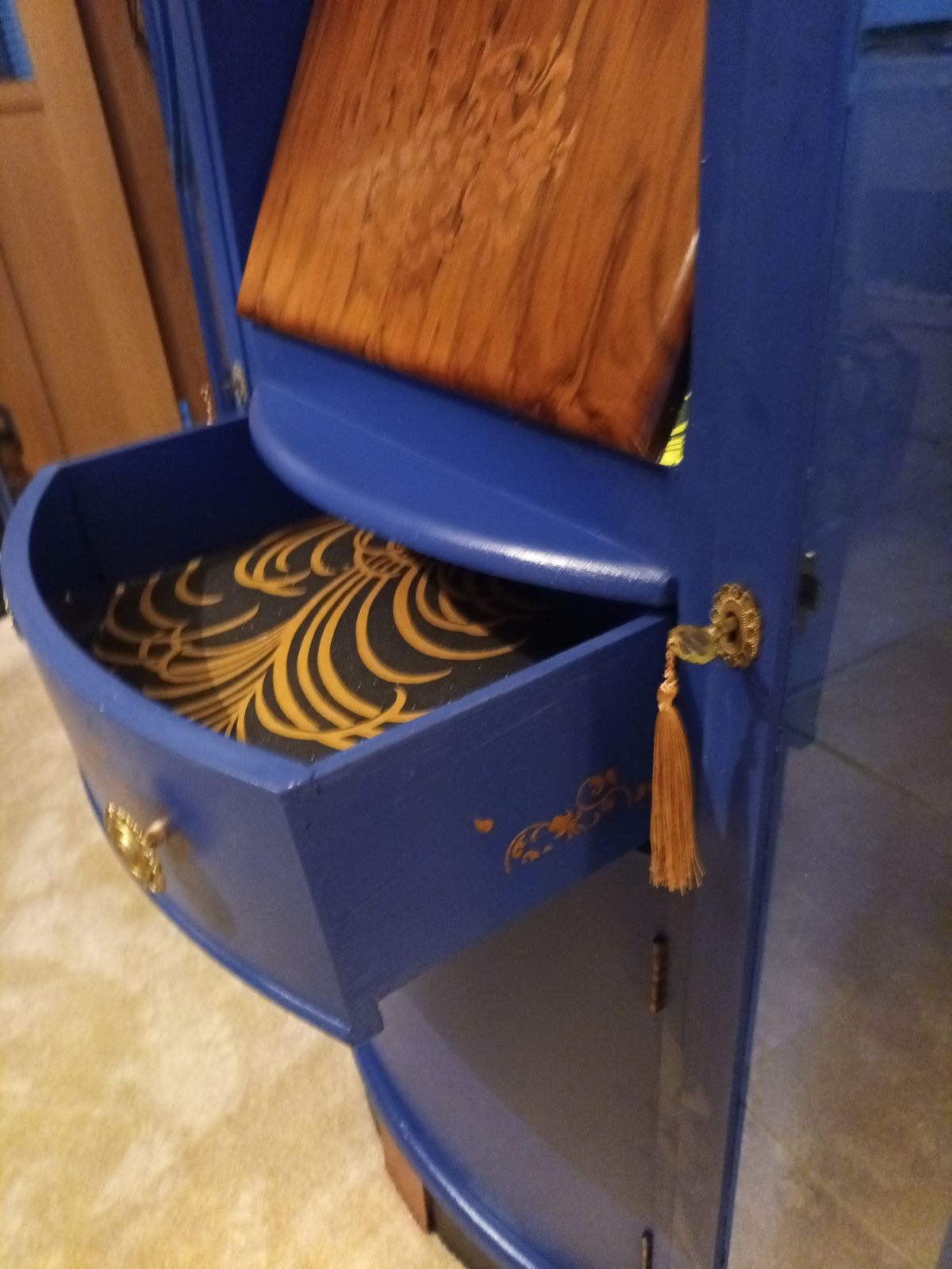Beautiful Vintage Bar , Originally 1960's Bureau. A Statement Piece To Grace Any Home. photo Furniture