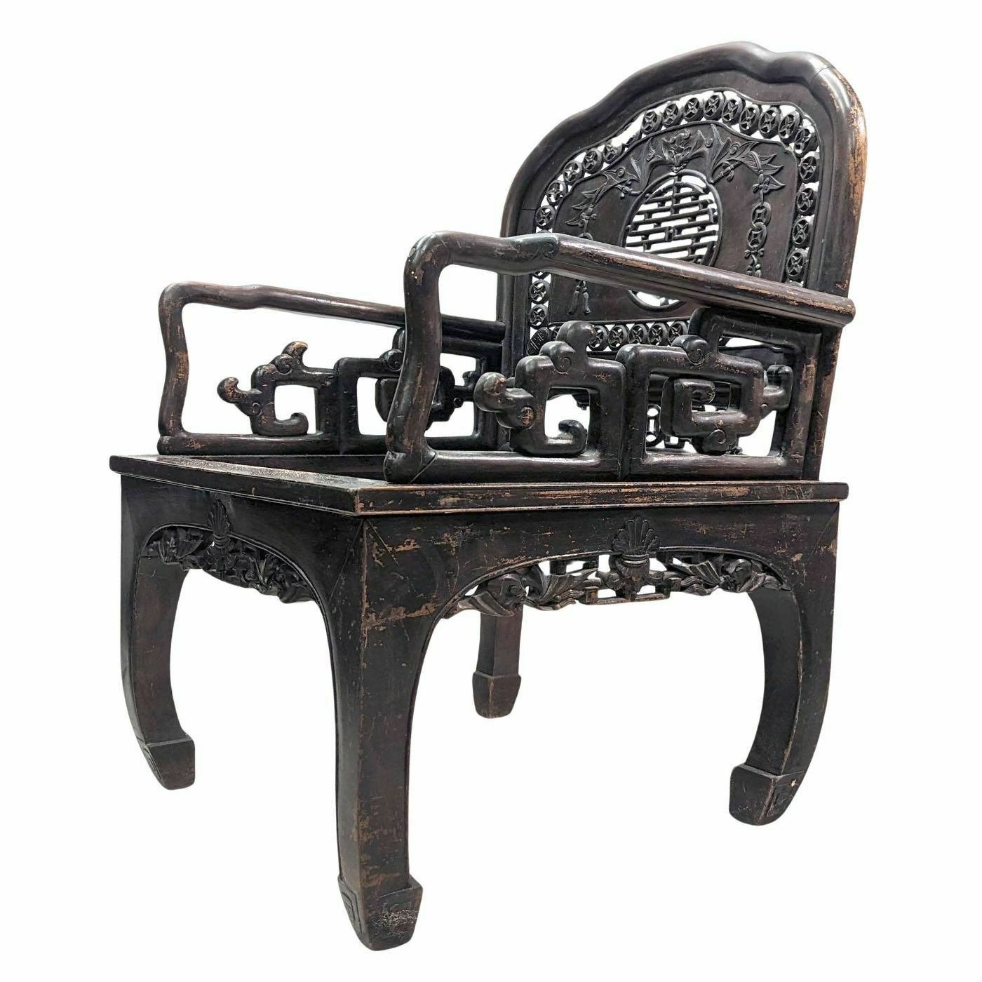 Indochinese Living Room 1900 In Exotic Wood Decorated With Bats photo furniture