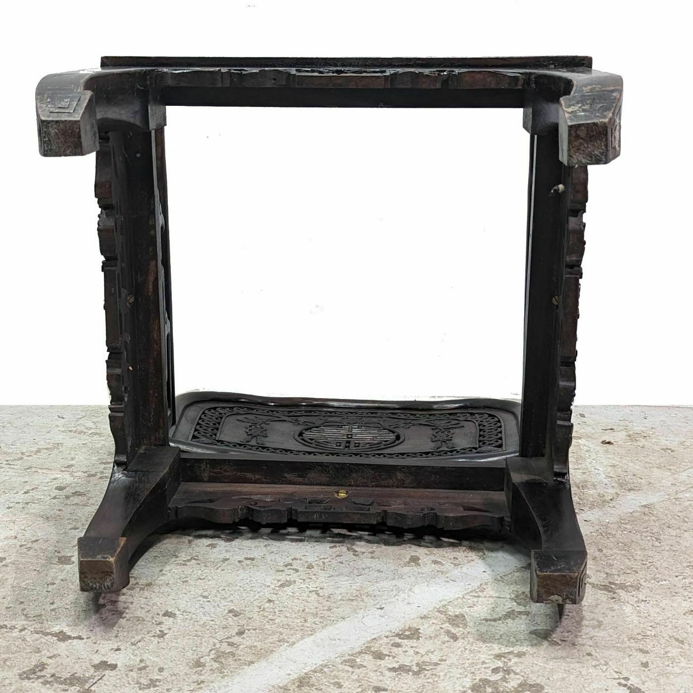photo for sale Indochinese Living Room 1900 In Exotic Wood Decorated With Bats