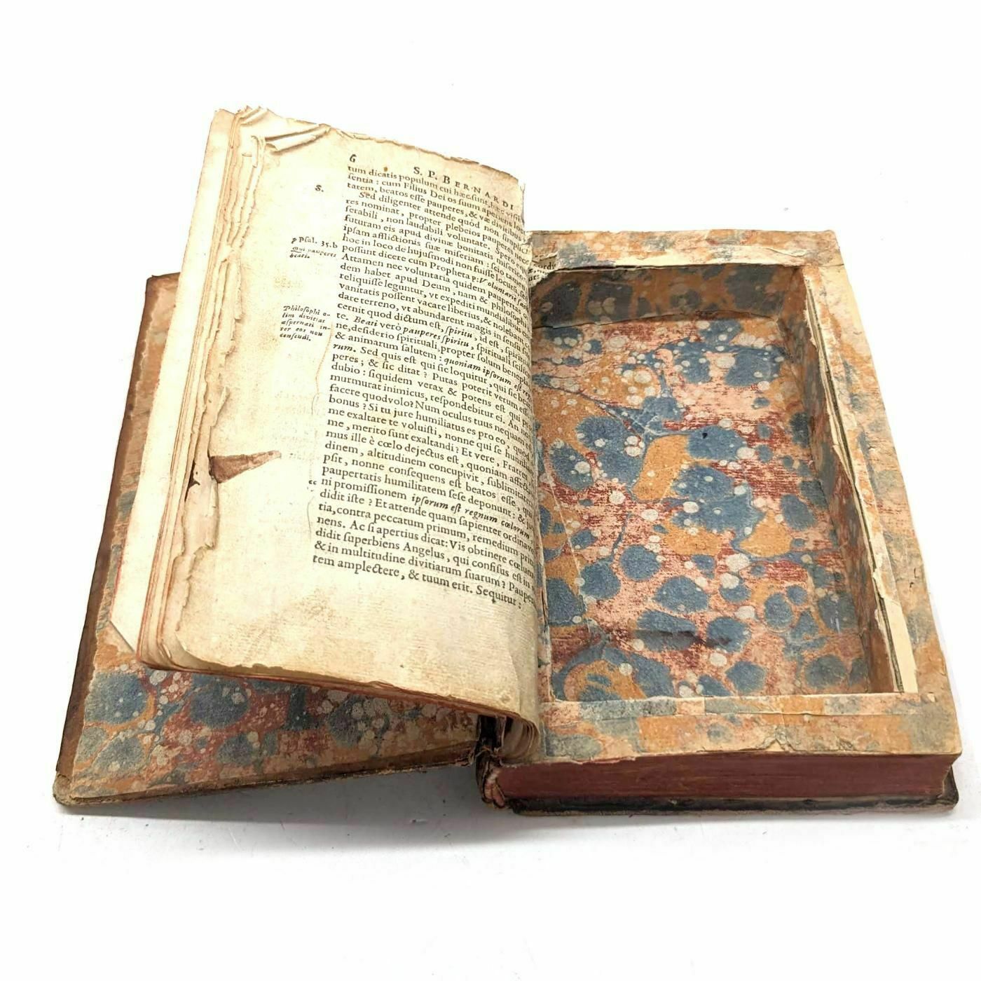 Book With Secret Old 17th Century  Bernardi Claravallensis Abbatis Primi photo Home Decor