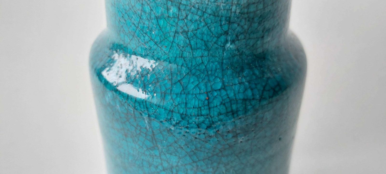 Heavy Weighted Pieter Groeneveldt Blue Crackled Glazed Studio Vase photo Home Decor