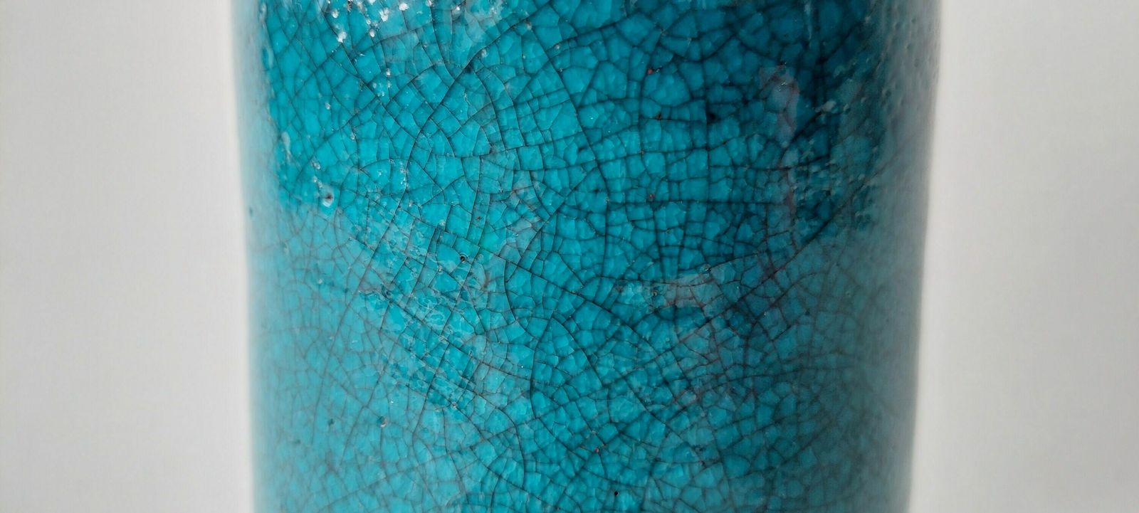 Heavy Weighted Pieter Groeneveldt Blue Crackled Glazed Studio Vase photo 176.0