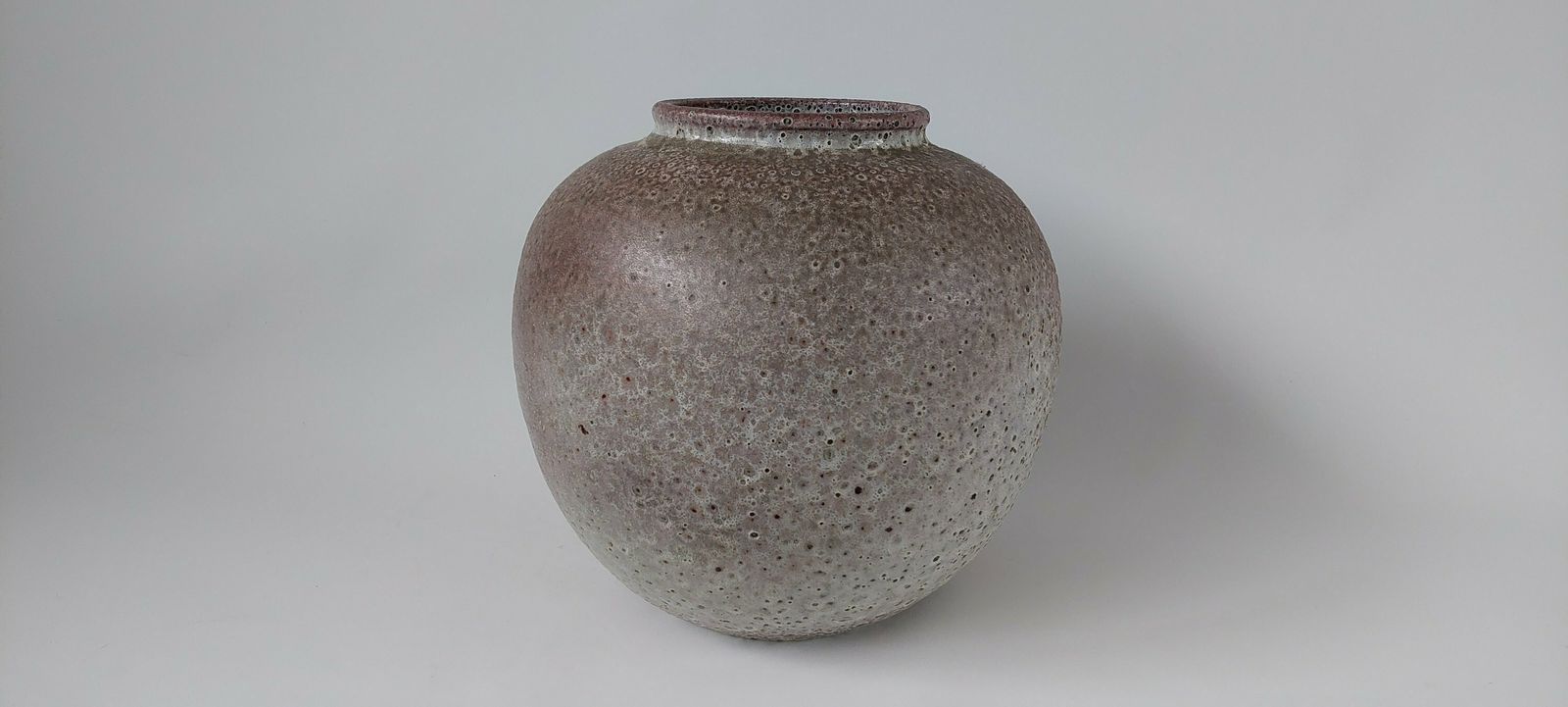 Large Meindert Zaalberg Crater Glazed Vase Made In The 1960s photo for sale