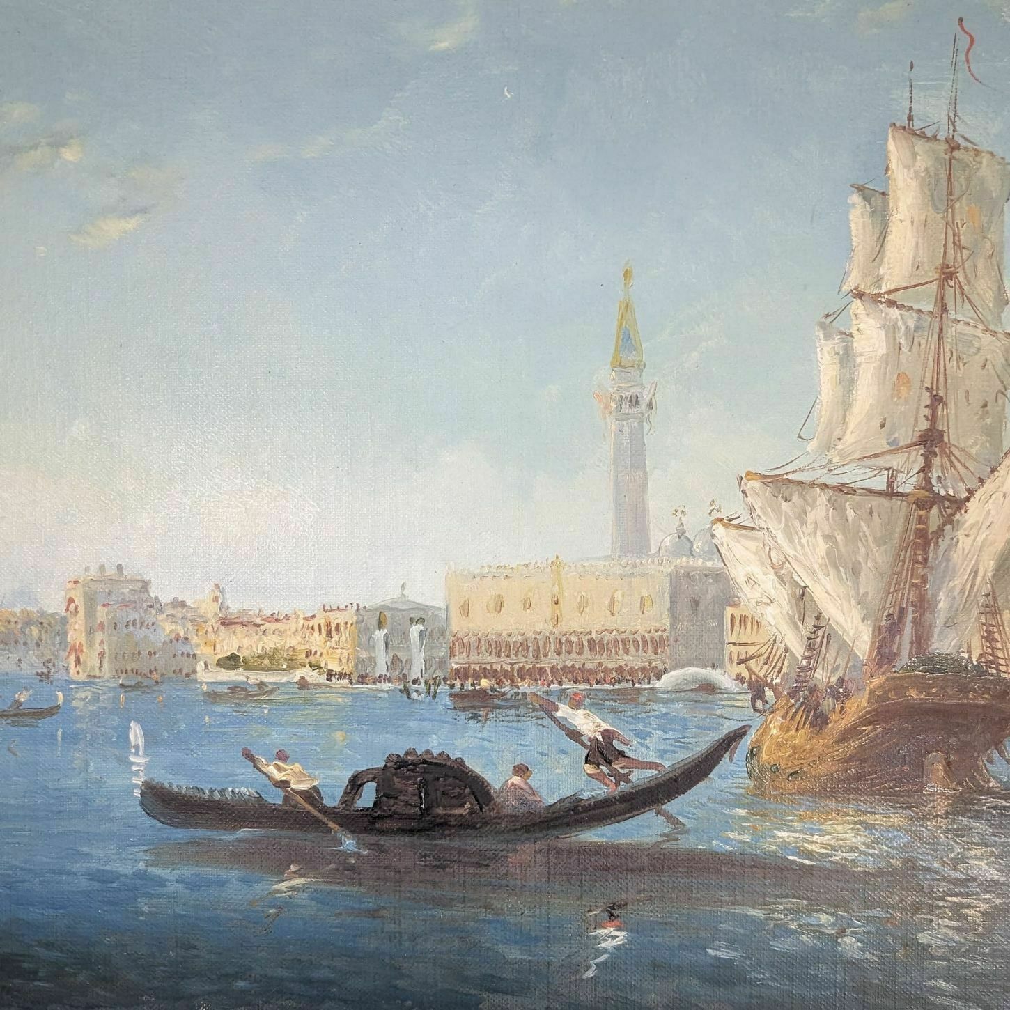 Marine 1900 View Of Venice Illegible Signature photo furniture