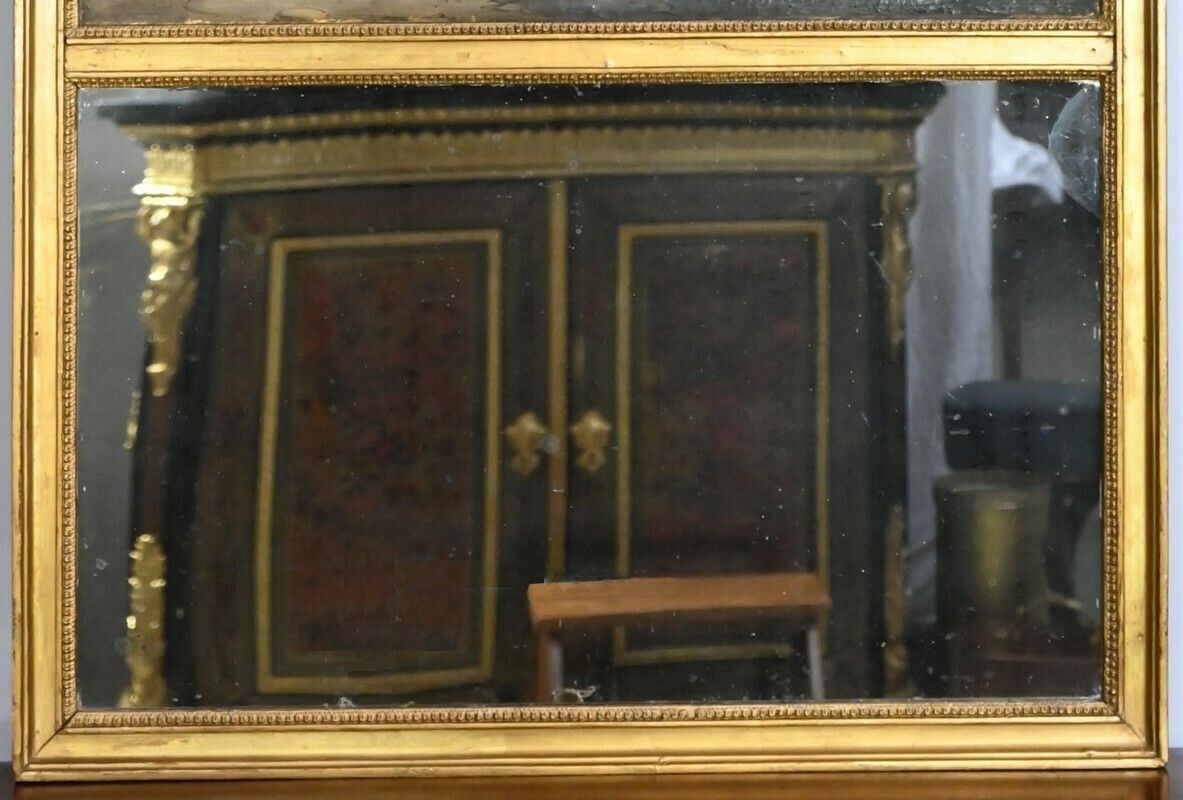 photo buy Trumeau Mirror In Golden Wood – Late 19th Century