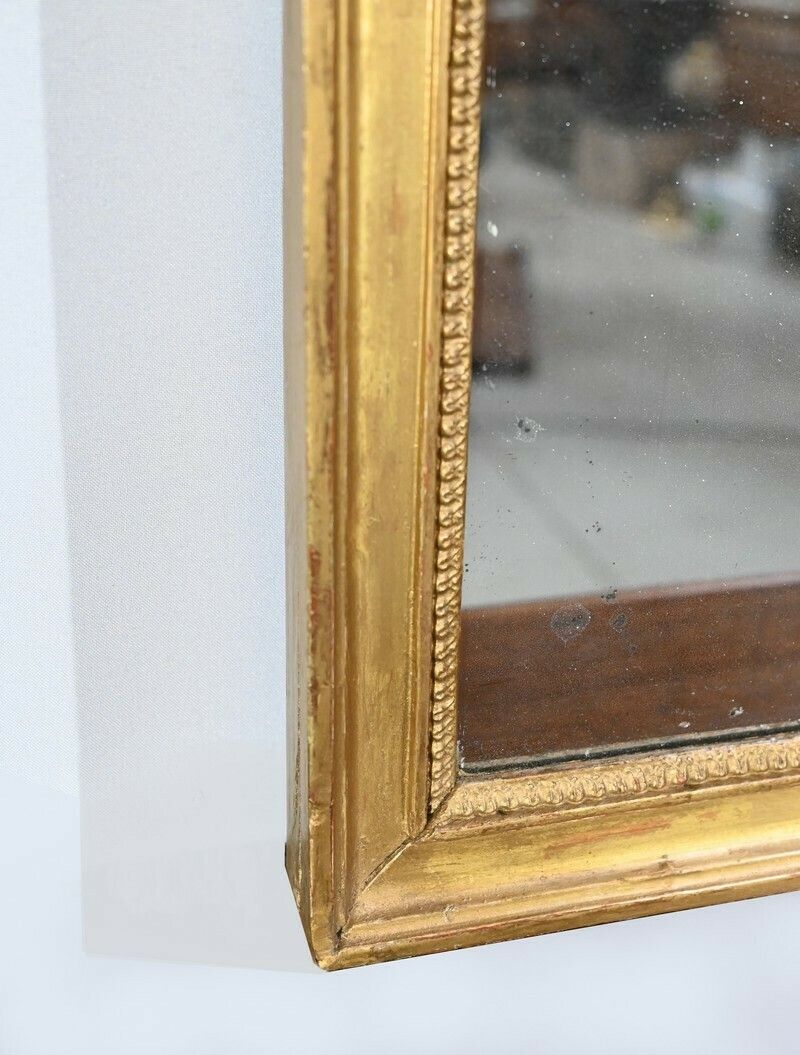 photo vintage Trumeau Mirror In Golden Wood – Late 19th Century