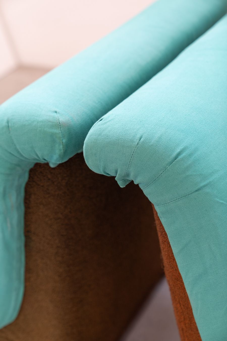 photo buy Set Of Two Lev & Lev Fabric Armchairs, Removable Covers, With Fibreglass Frame, 1970s.