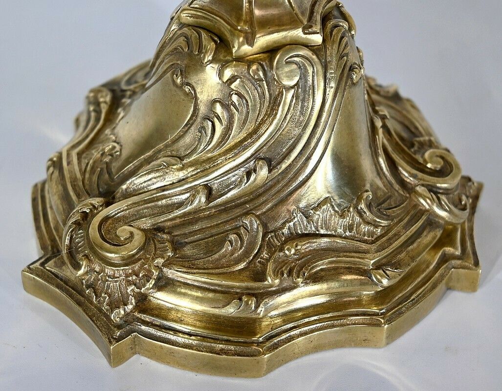 Home Decor Important Gilt Bronze Candelabra, Louis XV Style – Late 19th Century photo