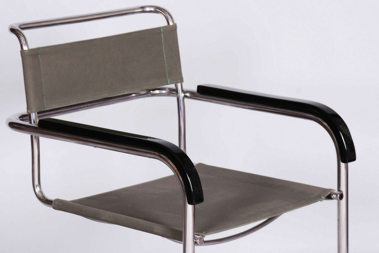 photo furniture Restored Bauhaus Armchair, Marcel Breuer, Thonet, Chrome, Czechia, 1930s