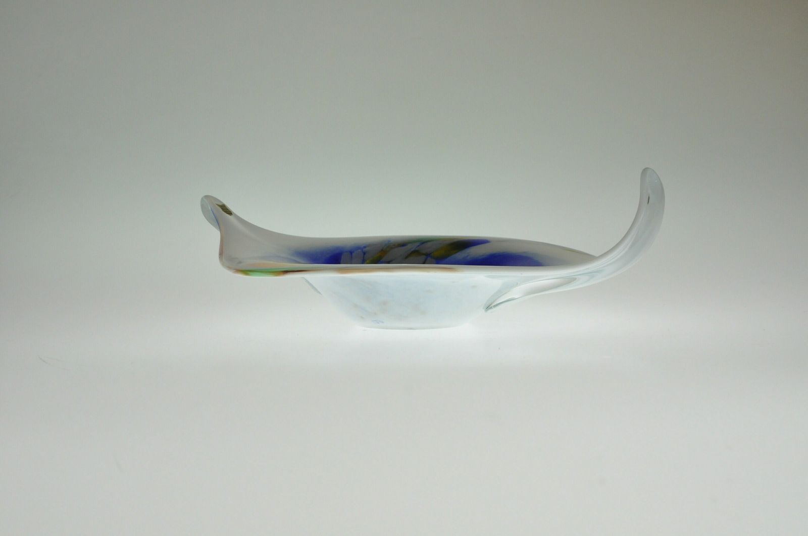 Duitse Glazen Schaal, Handgemaakt Glas, Vintage Schaal, Kunstglas, Duits Kunstglas photo for sale
