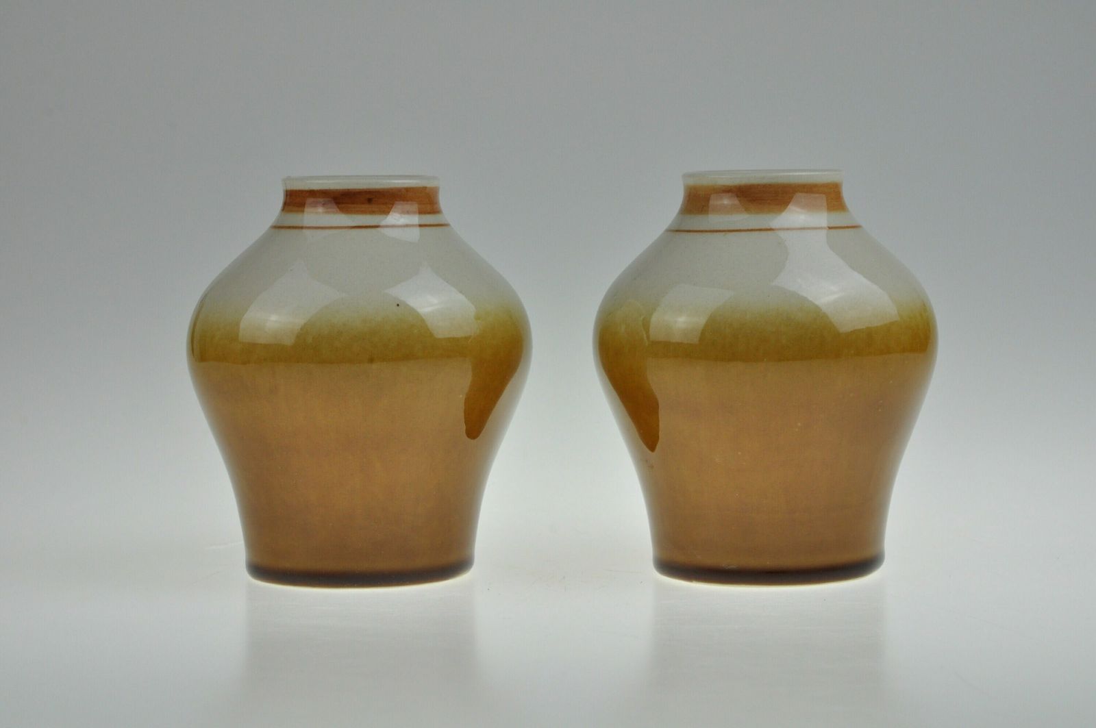 Pair Of Brown Ceramic Vases, Ceramic Vases Pair, Pottery Vase, Mid Century Modernist Vase, Ceramic Flower Vase, Mid Century, Vintage Vase photo furniture